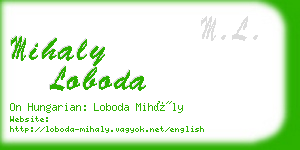 mihaly loboda business card